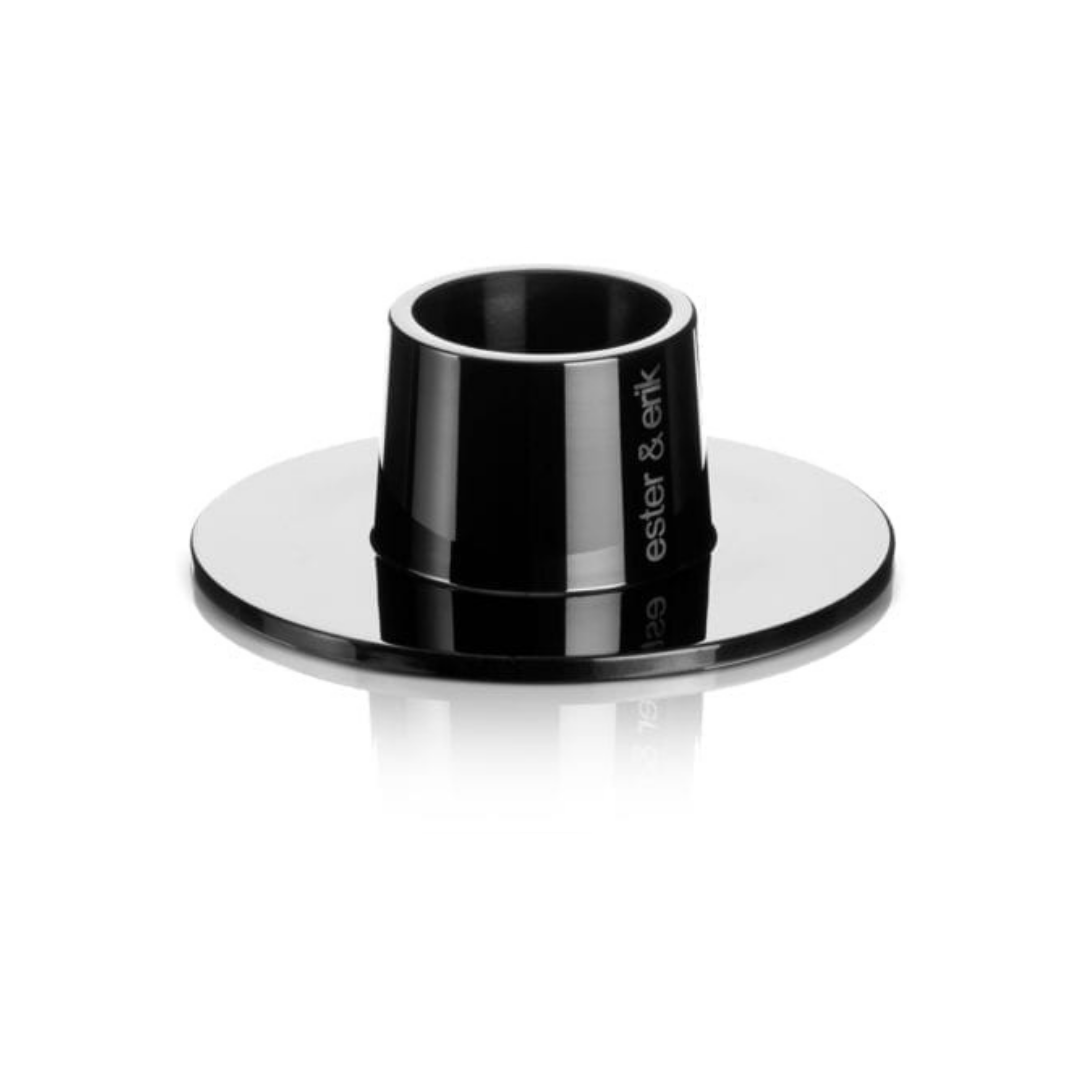 Ester & Erik houder D6 shiny black (2stuks)