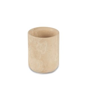 TRAVERTINE TOOTHBRUSCH HOLDER