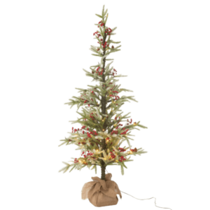 Kerstboom bessen + lampjes