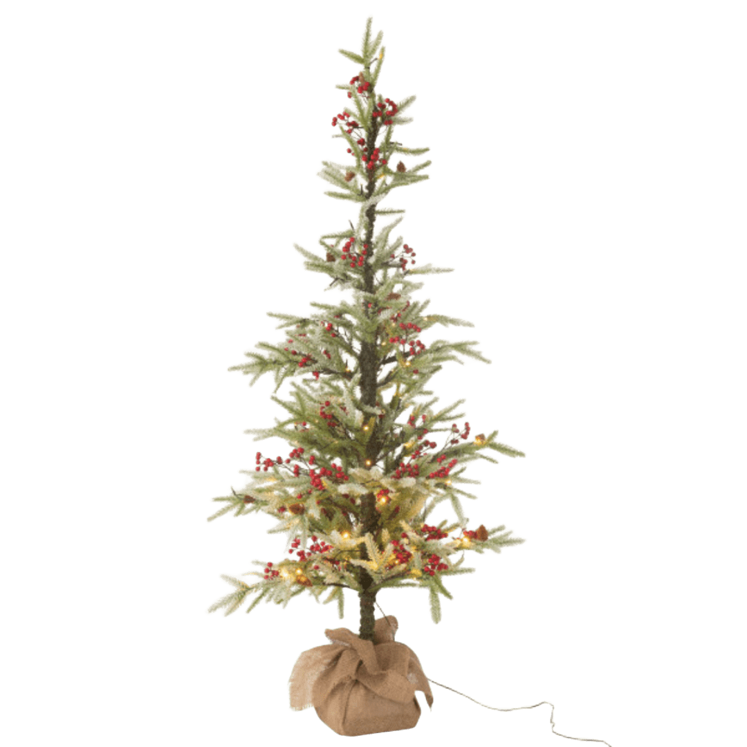 Kerstboom bessen + lampjes